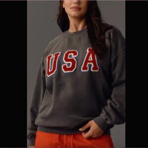 By Anthropologie USA Patch Sweatshirt - Size Small